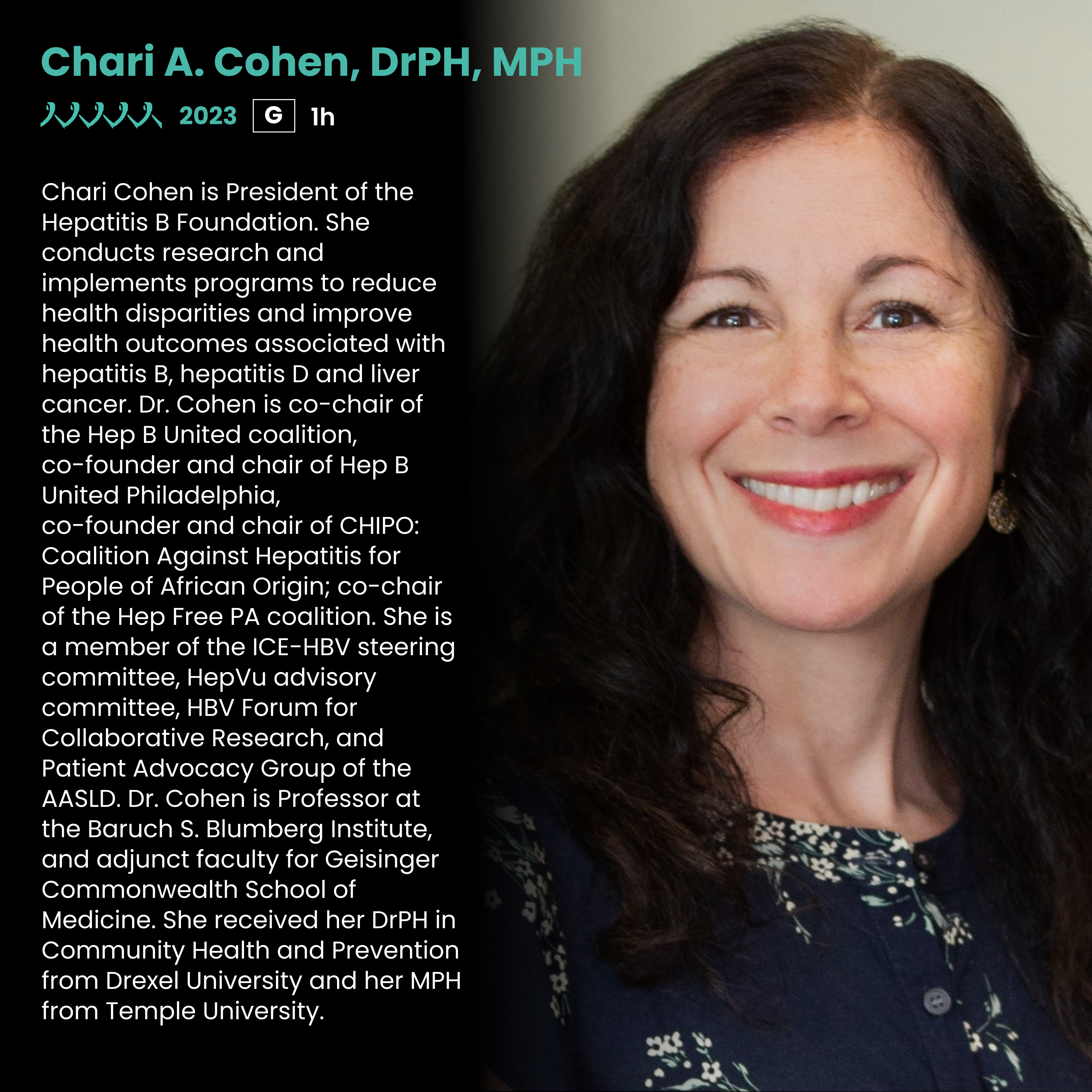 Chari Cohen, DrPH, MPH 3s